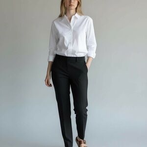 Lafayette 148 Black Tailored Ankle Pants | Size 2 | Minimalist Chic
